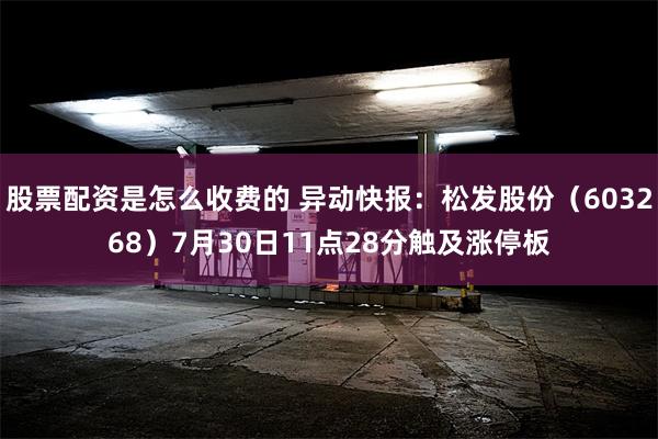 股票配资是怎么收费的 异动快报：松发股份（603268）7月30日11点28分触及涨停板